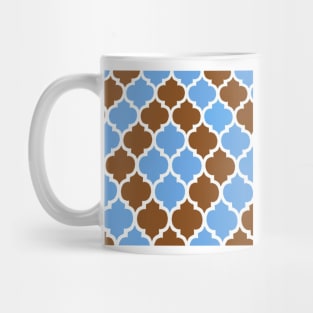 MOROCCAN BROWN AND BLUE PATTERN Mug